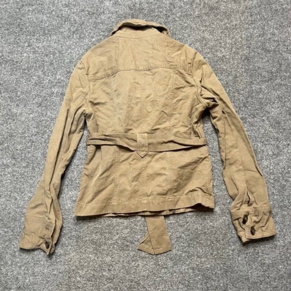 Ciu Ciu Womens Military Jacket Beige Khaki Tan Buttons Belted 1 - Picture 3 of 10
